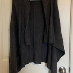 Susan Lawrence  women’s thick gray‎ knit acrylic open drapey vest sweater large Photo 0