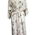 Vintage California Dynasty Romantic Light Pink Floral NightGown Robe Size Large Photo 0