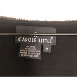 carole little Vintage 90's Black Gray Faux Snake Skin Square Neck Blouse Top Photo 1