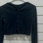 Brandy Melville Blue Button Down Cropped Long Sleeve one size. Photo 7