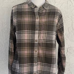 SO  Women's Plaid Button Down Shirt - Pink and Gray Photo 0