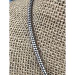 Chico's Silver Tone Snake Chain Necklace Black Stone Pendant Adj 16" + 2.5" Photo 3