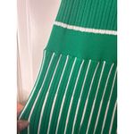 Alexis  NWT Barbara Bess Green White Striped Knit Pleated Midi Dress – Size Large Photo 5