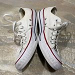 Converse All Star Low Tops Lace Up White Shoes Size 8 Photo 2