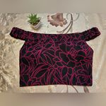 Marciano  Floral Off-Shoulder Top - Black and Pink SIZE S zipper 🩷🖤 Photo 10