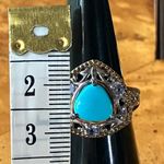 Genuine Sleeping Beauty Turquoise Tanzanite Sterling Silver Ring Size 6 Blue Photo 5