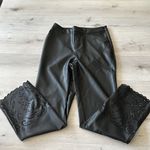 Isaac Mizrahi Live! Regular Perforated Hem Faux Leather Pants Black 10T NWOT Photo 4