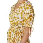 kourt Polka Dot Holly Dress in Yellow Large Womens Cotton Midi Photo 2