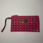 Michael Kors MICHAEL Hot Pink Zinnia Pyramid Studded Large Zip Clutch Wristlet Photo 1