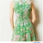 Maeve ANTHROPOLOGIE Floral Green AND PINK SEQUIN VERBENA Dress (2) Photo 2
