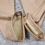 7 For All Mankind Faux Vegan Leather High Rise Straight Cargo Pants Tan Small Photo 2