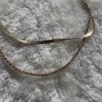 Gold Layered Necklace‎ Set Herringbone Chain and Rope Chain Necklace Photo 3