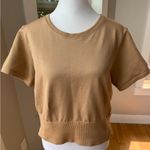 Aerie Offline Seamless Cropped Camel Workout Top Tan Short Sleeve Size XXL Photo 5