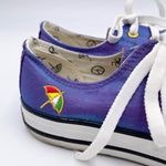 Arnold Palmer Womens Shoes Lace Up Low Top Sneakers Iridescent Purple EU Size 39 Photo 2