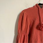 Ulla Johnson  Sacha Puff Sleeve Tassel Pullover Hoodie Sweatshirt Rose Size Small Photo 5