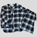 Mamary brand black and white plaid flannel pj set! New Size M Photo 0