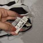 Madewell NWT Black & White Softfade Cotton Boxy-Crop T-Shirt Size Medium Photo 4