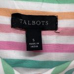 Talbots  Striped‎ Cotton Button Down Shirt Pastel Colors Womens Size S Photo 3