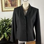 Ann Taylor Women's Black 8 Tailored Jacket Long Sleeve Lapel Collar 3 Buttons Photo 0