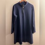 Spartina 449  Half Zip Popover Nora ponte Dress Navy Blue long sleeve XXL Photo 2