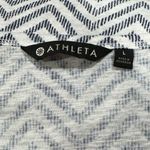 Athleta Breezy Chevron Muscle Tank Top Blue White Athletic Women’s Large Photo 1