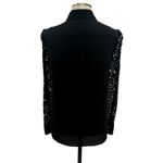 Claudie Pierlot Lace Sleeve Blouse Button Down Top Black Size 36 US 4 Photo 6