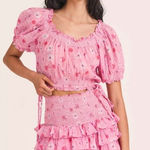 Love Shack Fancy NWT Yorkie Mini Skirt in Coral Blaze in a size XS Photo 0