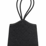 Vintage beaded satin mini box bag Black Photo 0