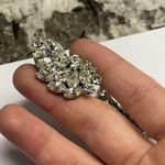 Women's Costume Earrings Prong Set Rhinestone CLIP On Clip Photo 4