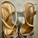 Badgley Mischka silver glitter shoes size 9 prom wedding Photo 3