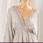 Storia Mini Dress W/ Balloon Sleeves Ruffle Tiered Skirt & Open Back
Size: L| Photo 4