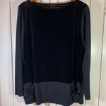 J.Jill Wearever Collection Black Velvet Paneled Holiday Tunic Top XL Christmas Photo 0