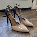 Calvin Klein Bayna Pump Nude and Black T Strap Photo 0