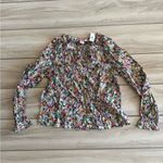 Gap  Print Smocked Splitneck Top Floral S NWT IN PACKAGE Photo 1