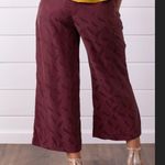 Knot Sisters  Feather Wideleg Elastic Waist Pants Small Gold Photo 8