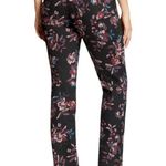 Bandolino Amy Black Pink Floral High Rise Slim Fit Jeans Women's Plus Size 18 Photo 1