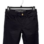 American Eagle  OUTFITTERS Black Mid Rise Super Super‎ Stretch Jeggings 2 long Photo 1