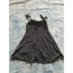 LA Hearts PacSun  Black White Daisy Floral Tie Spaghetti Strap Mini Dress Medium Photo 4