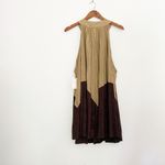 Free People NWT Pleated Love Metallic Mini Dress Colorblock Photo 6