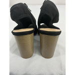 Apt. 9 Womans  Size 7 M 73277 Black Slip On Peep Toe Zip Sling Back Heel Photo 4