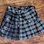 DARK IN LOVE Dolls Kill Mini Plaid Skirt KILT GOTH WHIMSY STARS Small S Black Photo 0