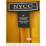 NYCC Mustard Yellow Blazer Jacket Women’s Medium Shoulder Pads Hook Closure NWT Photo 2