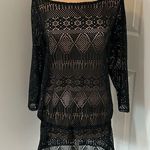 Ralph Lauren Black Crochet Lace Tunic Cover Up Photo 0