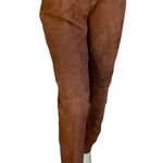 VINTAGE 1980'S SIENNA BROWN ARTISAN WEAR SUEDE PLEATED TROUSERS (XS) Photo 0