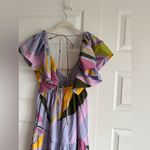 La‎ Ligne Stella Maxi Flutter Sleeve Open Back Dress Lavender Multi Small NWT Purple Photo 10