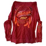Womens Sturgis maroon zip up jacket Red Size M Photo 2