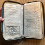 Spartina 449  Daufuskie Island Genuine Leather Natural Linen Wallet Gold Accents Photo 9