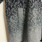 Mulberry Vintage ‎ Street Wool Coat Jacket Womens XL Blue Tapestry Button Pockets Photo 2