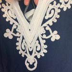 magnolia grace womens medium navy blue tunic shirt stitch fix textured lilly whi Photo 4