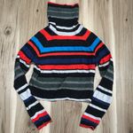 Free People  What A Flirt Multicolored Stripe Turtleneck Top Women’s XS Photo 1